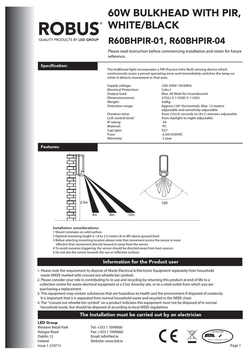 Robus R60BHPIR-01 User manual