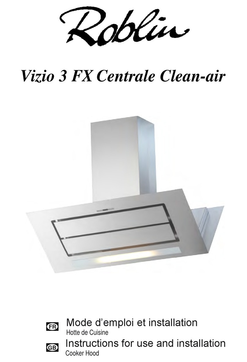 ROBLIN Vizio 3 FX Centrale Clean-air Operation manual ROBLIN Vizio 3 FX Centrale Clean-air Operation manual