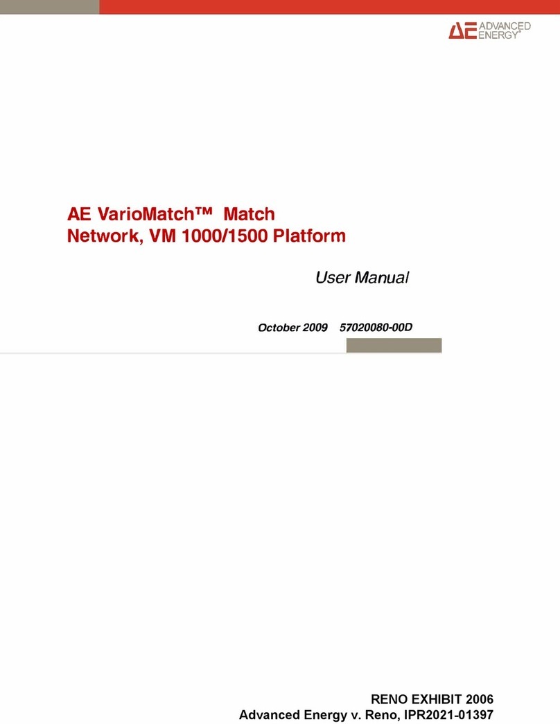 Advanced Energy VarioMatch Match Network VM 1000 Platform user manual