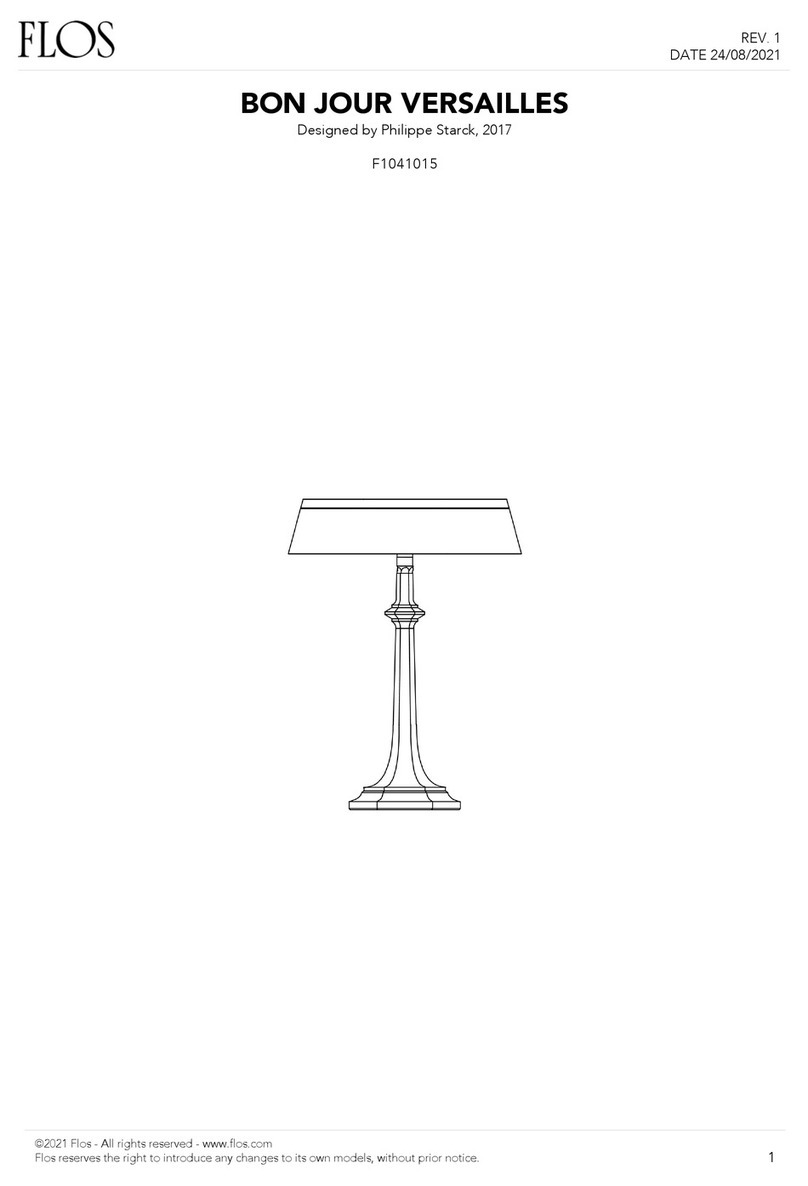 FLOS BON JOUR VERSAILLES F1041015 User manual FLOS BON JOUR VERSAILLES F1041015 User manual