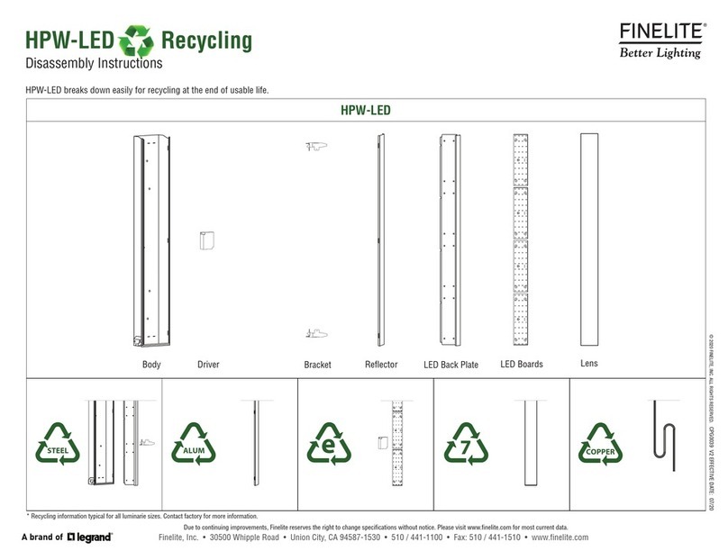 Finelite HPW-LED Series Disassembly instructions