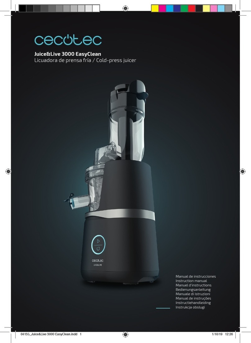 cecotec Juice&Live 3000 EasyClean User manual cecotec Juice&Live 3000 EasyClean User manual
