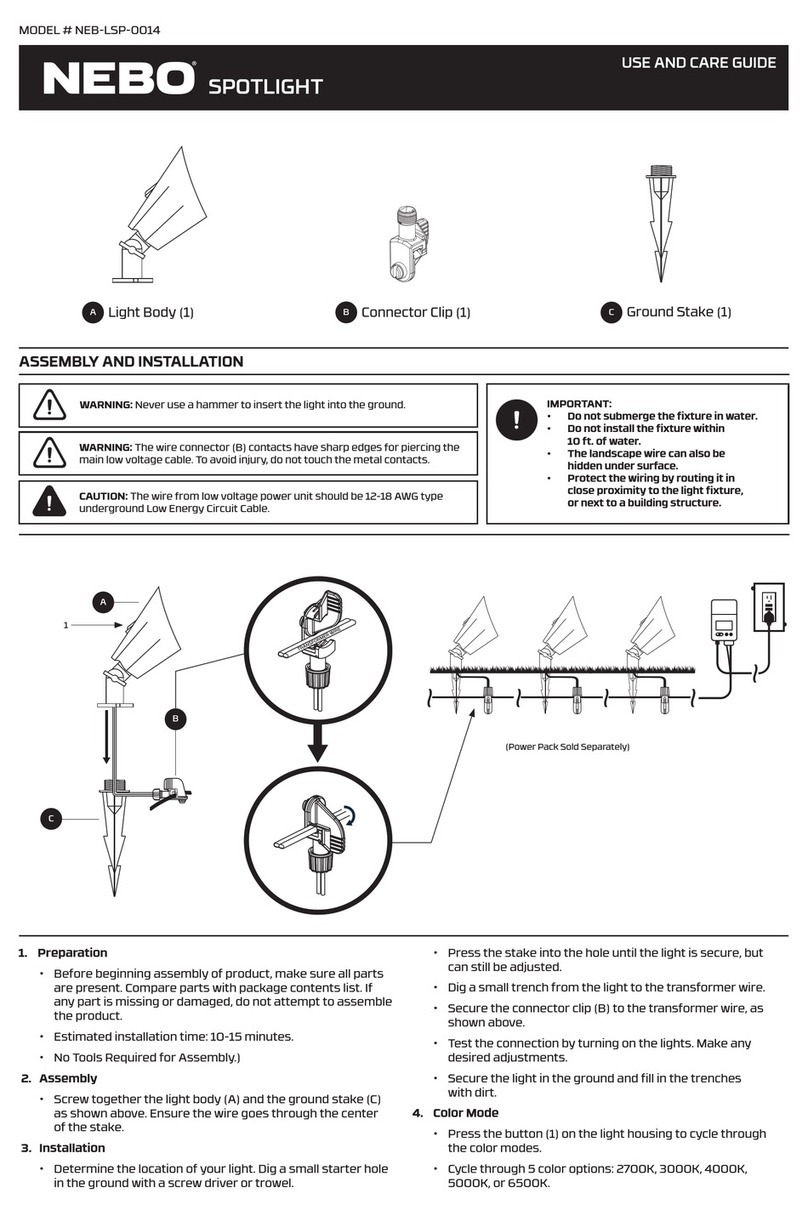NEBO NEB-LSP-0014 Use and care guide NEBO NEB-LSP-0014 Use and care guide