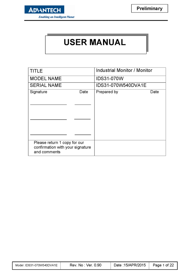 Advantech IDS31-070W User manual