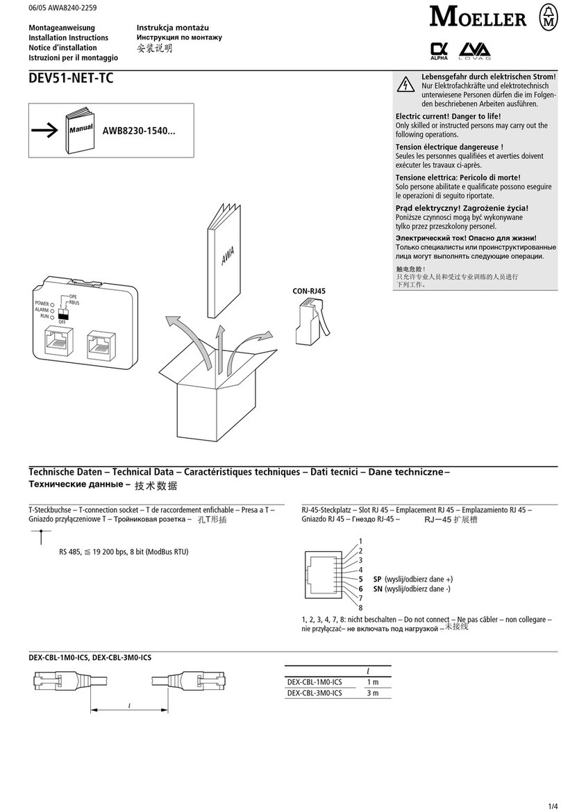 Moeller DEV51-NET-TC installation instructions