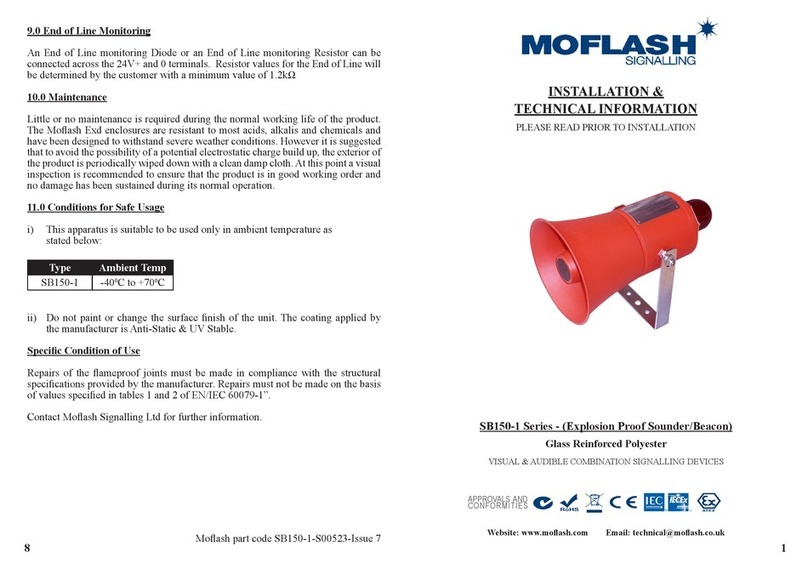 MOFLASH SIGNALLING SB150-1 Series Manual