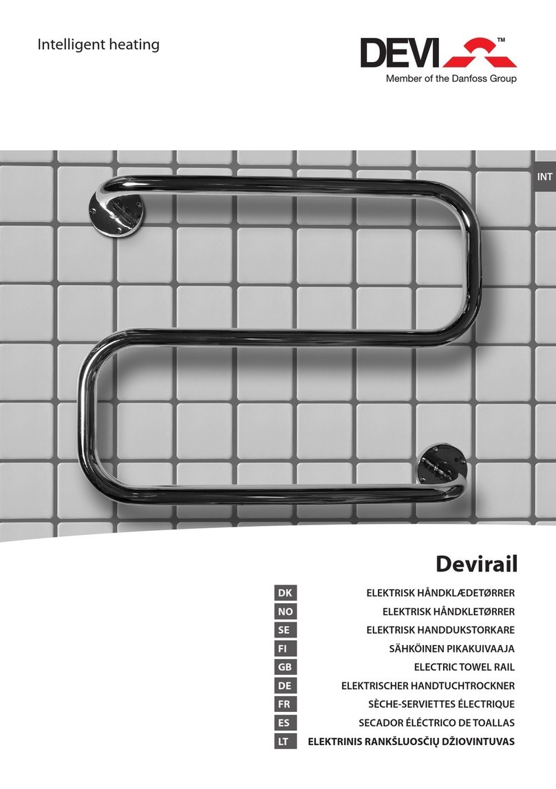 Danfoss DEVI Devirail quick start guide