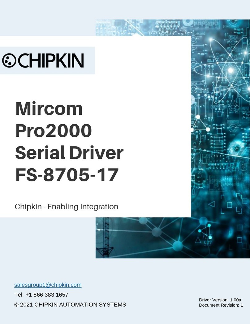 Chipkin Mircom PRO2000 FS-8705-17 User manual