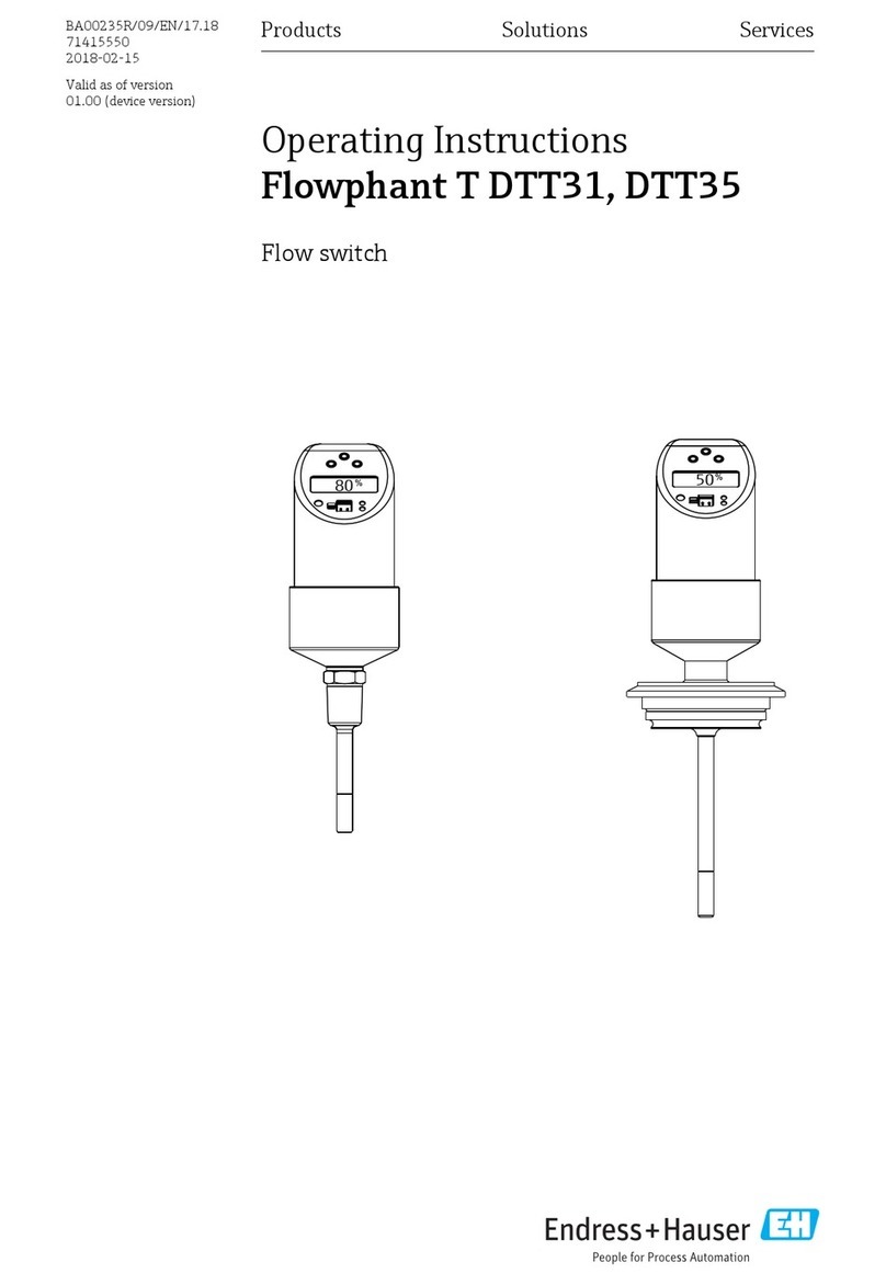 Endress+Hauser Flowphant T DTT31 Flowphant T DTT35 User manual Endress+Hauser Flowphant T DTT31 Flowphant T DTT35 User manual