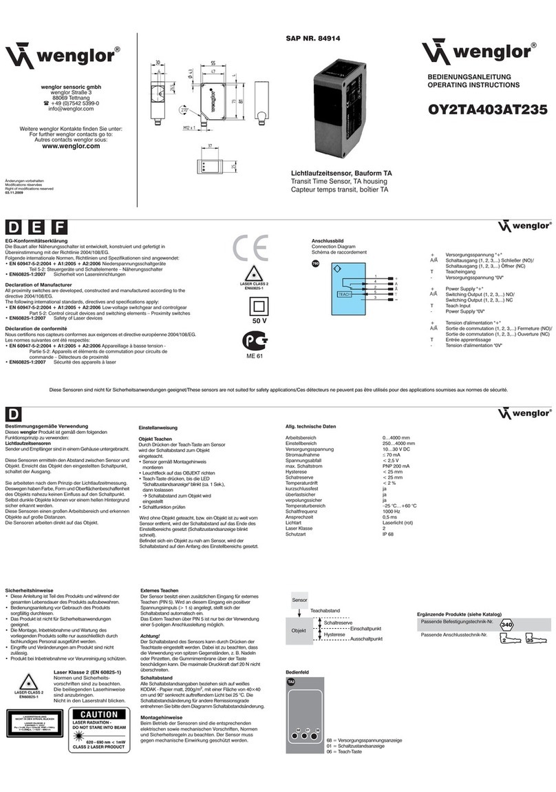 Wenglor OY2TA403AT235 operating instructions