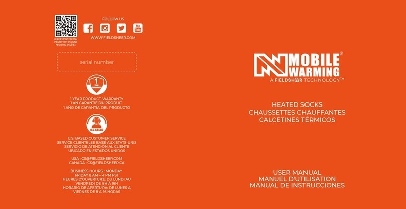 Fieldsheer MOBILE WARMING HEATED SOCKS user manual