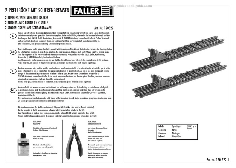 Faller 2 BUMPERS WITH SHEARING BRAKES User manual