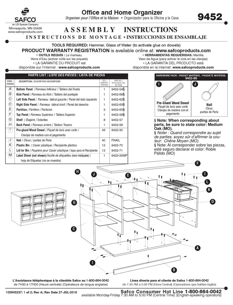 Safco 9452 User manual