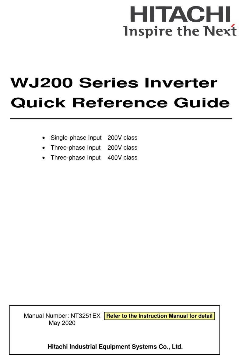 Hitachi WJ200 Series Software Quick reference guide