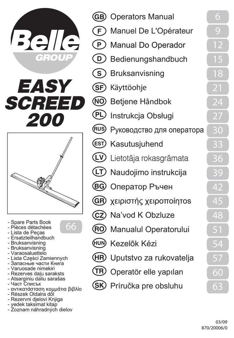 Belle Group EASY SCREED 200 Operator's manual