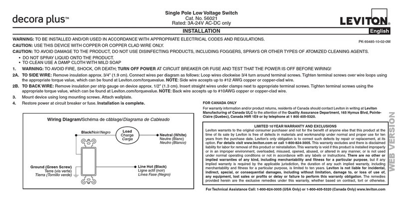 Leviton decora plus 56021 User manual