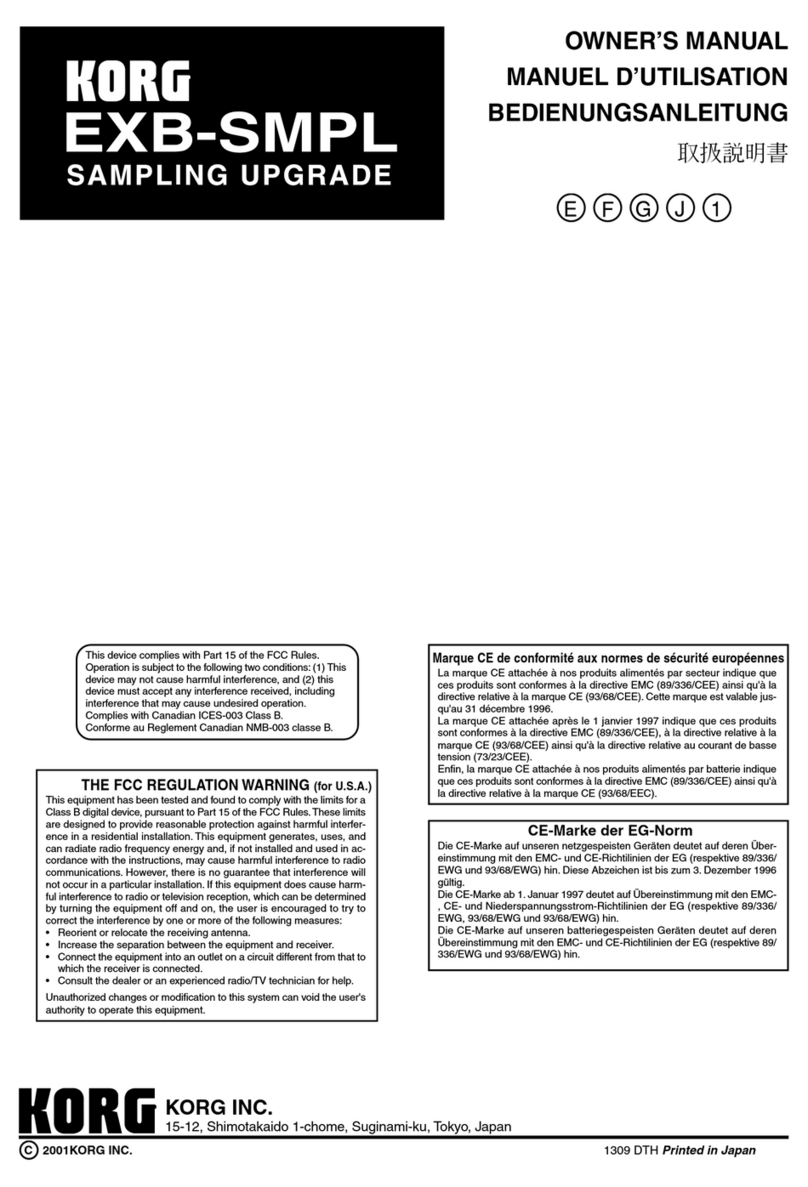 Korg EXB-SMPL User manual