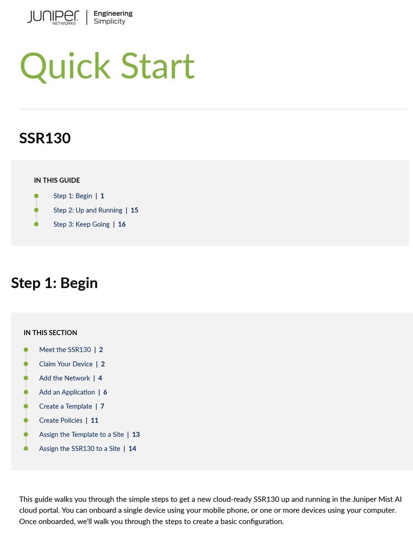 Juniper SSR130 User manual