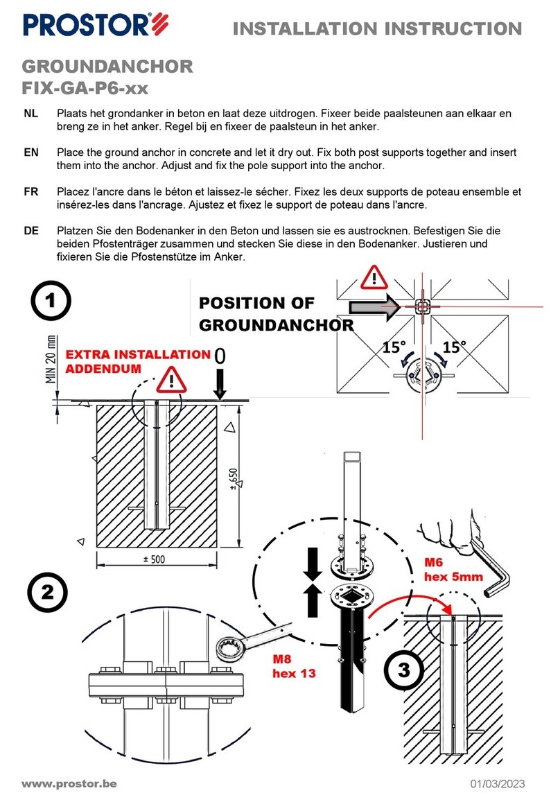 Prostor FIX-GA-P6 Series Installation instruction Prostor FIX-GA-P6 Series Installation instruction