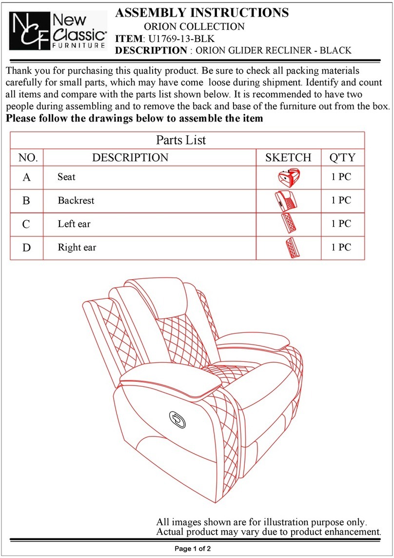 New Classic Furniture ORION U1769-13-BLK Assembly instructions
