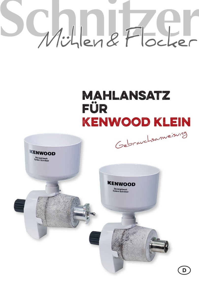 Schnitzer GRINDING ATTACHMENT FOR KENWOOD SMALL... Instructions for use Schnitzer GRINDING ATTACHMENT FOR KENWOOD SMALL... Instructions for use