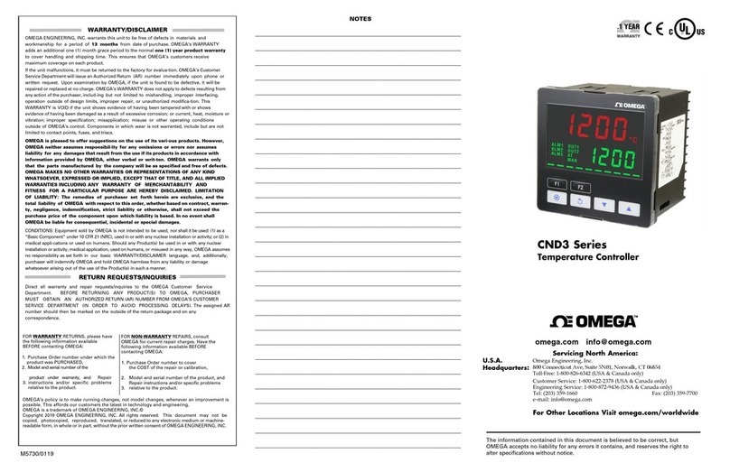 Omega CND3 Series manual