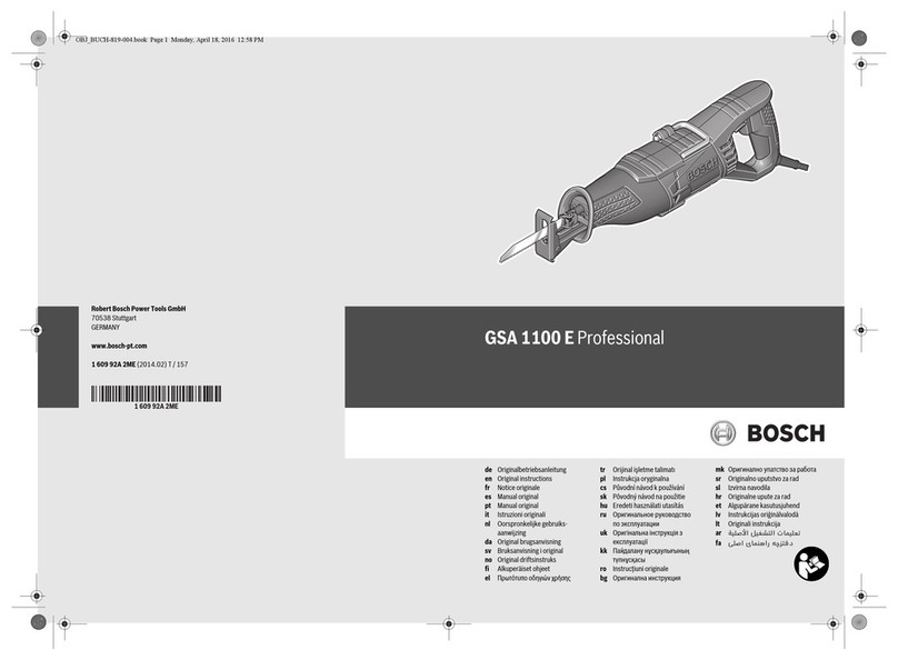 Bosch Professional GSA 1100 E Original instructions
