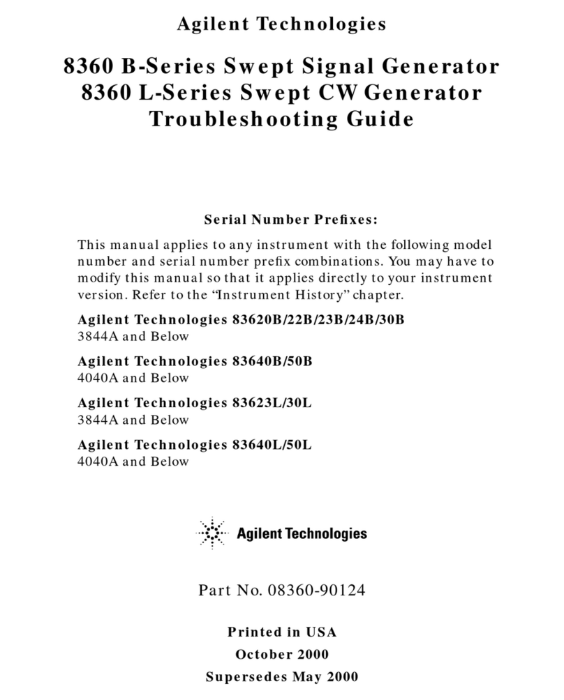 Agilent Technologies 8360B User manual