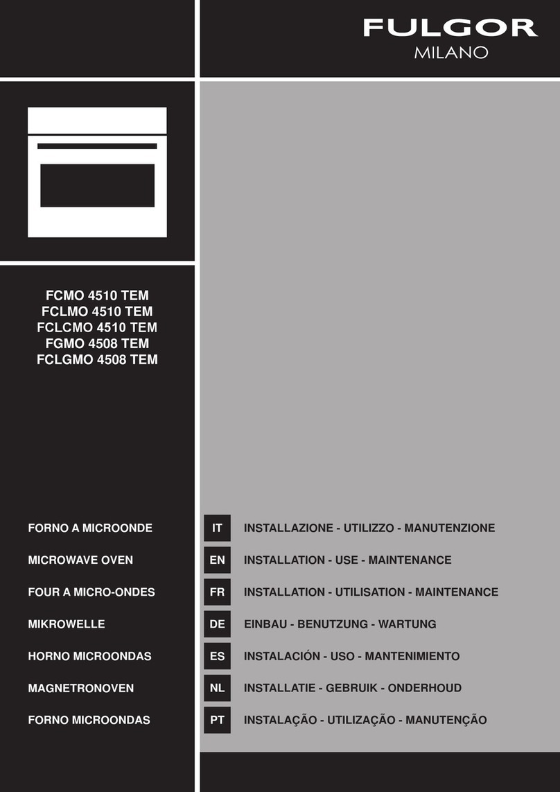 Fulgor Milano FCMO 4510 TEM Installation - use - maintenance Fulgor Milano FCMO 4510 TEM Installation - use - maintenance
