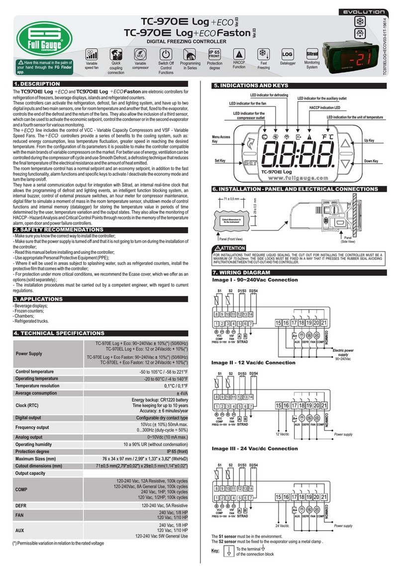 Full Gauge Controls EVOLUTION TC-970E Log+ECO User manual