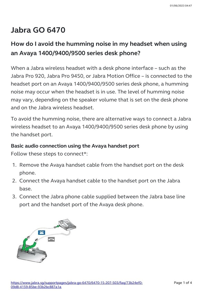 Jabra GO 6470 User manual
