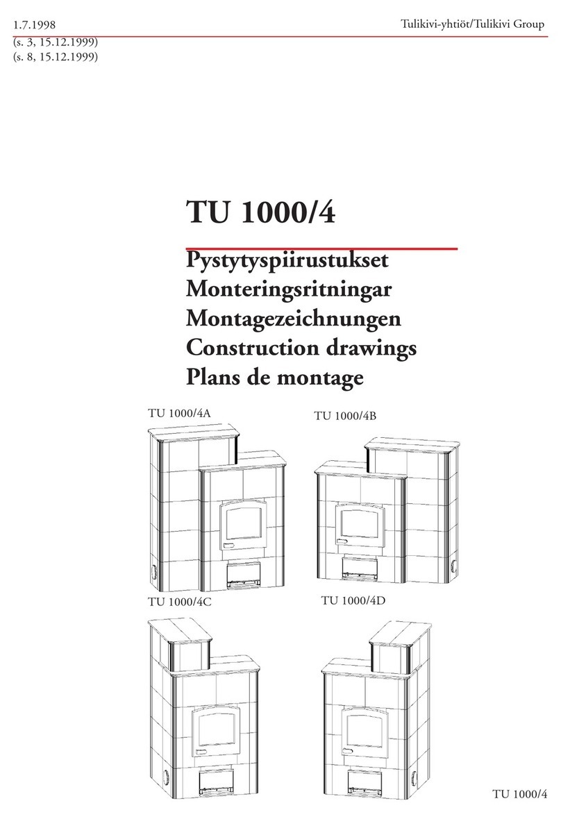 Tulikivi TU 1000/4 Series Construction drawings