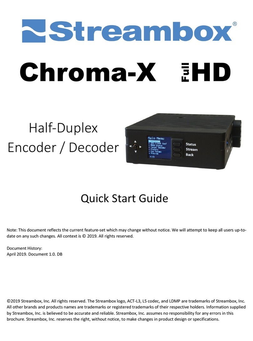 Streambox Chroma-X Full HD quick start guide