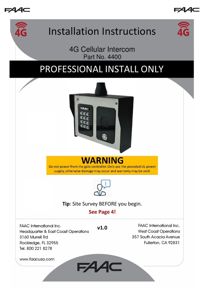 FAAC 4400 User manual