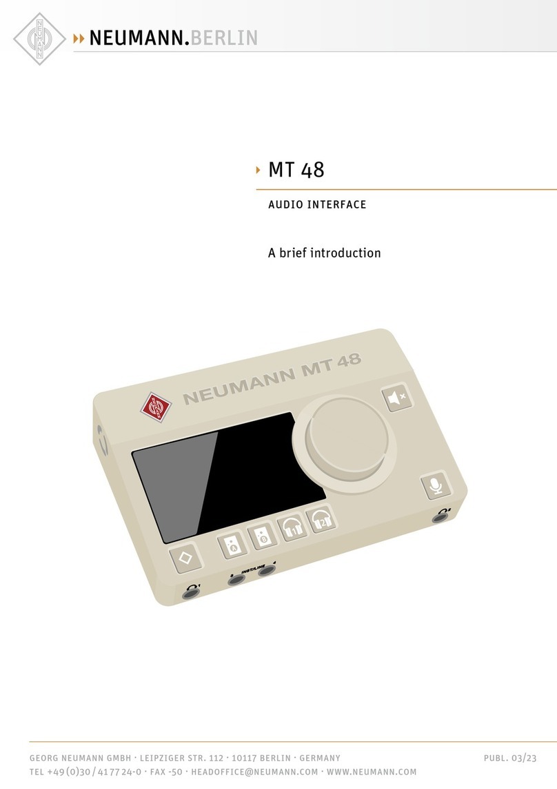 Neumann.Berlin MT 48 instruction manual