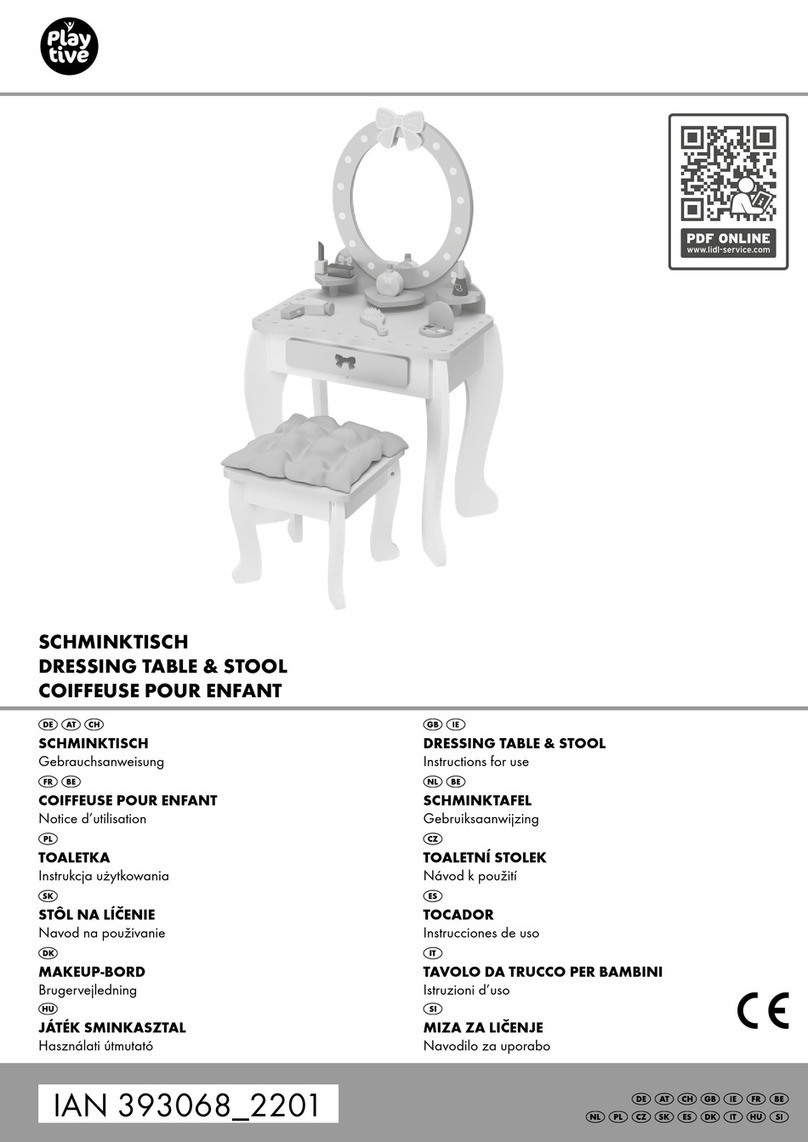 PLAYTIVE DRESSING TABLE & STOOL User manual