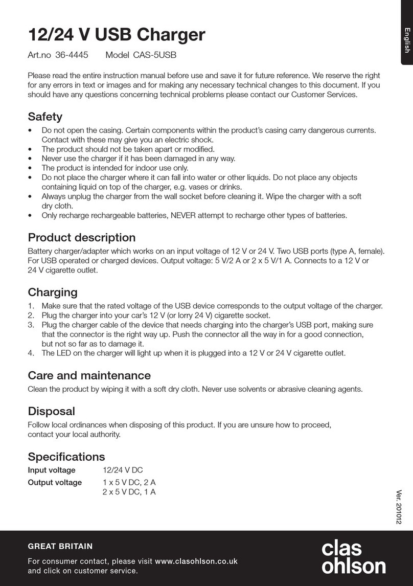 Clas Ohlson CAS-5USB User manual