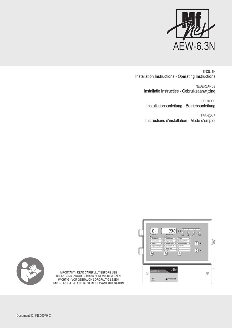 Vostermans Ventilation Mf Net AEW-6.3N Installation and operation manual