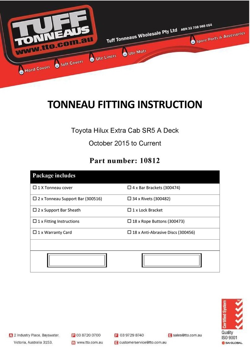 Tuff Tonneaus 10812 FITTING INSTRUCTION
