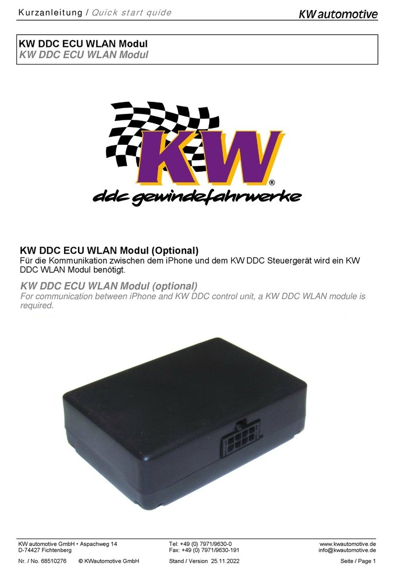 KW automotive KW DDC ECU WLAN Module quick start guide