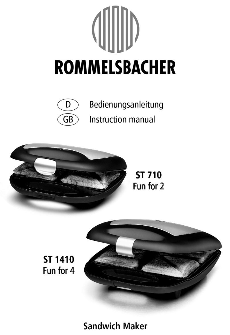 Rommelsbacher ST 710 Fun for 2 instruction manual