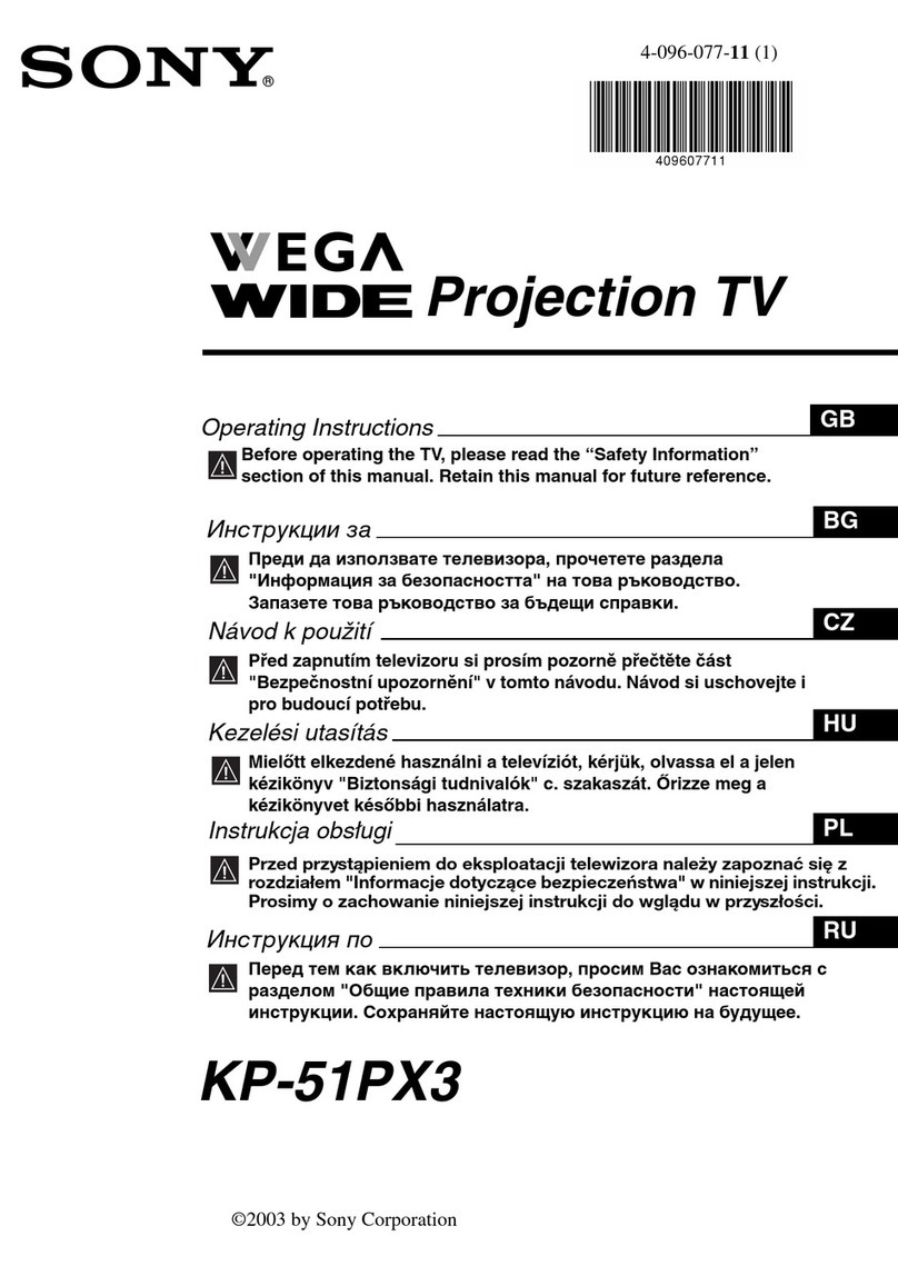 Sony WEGA KP-51PX3 User manual