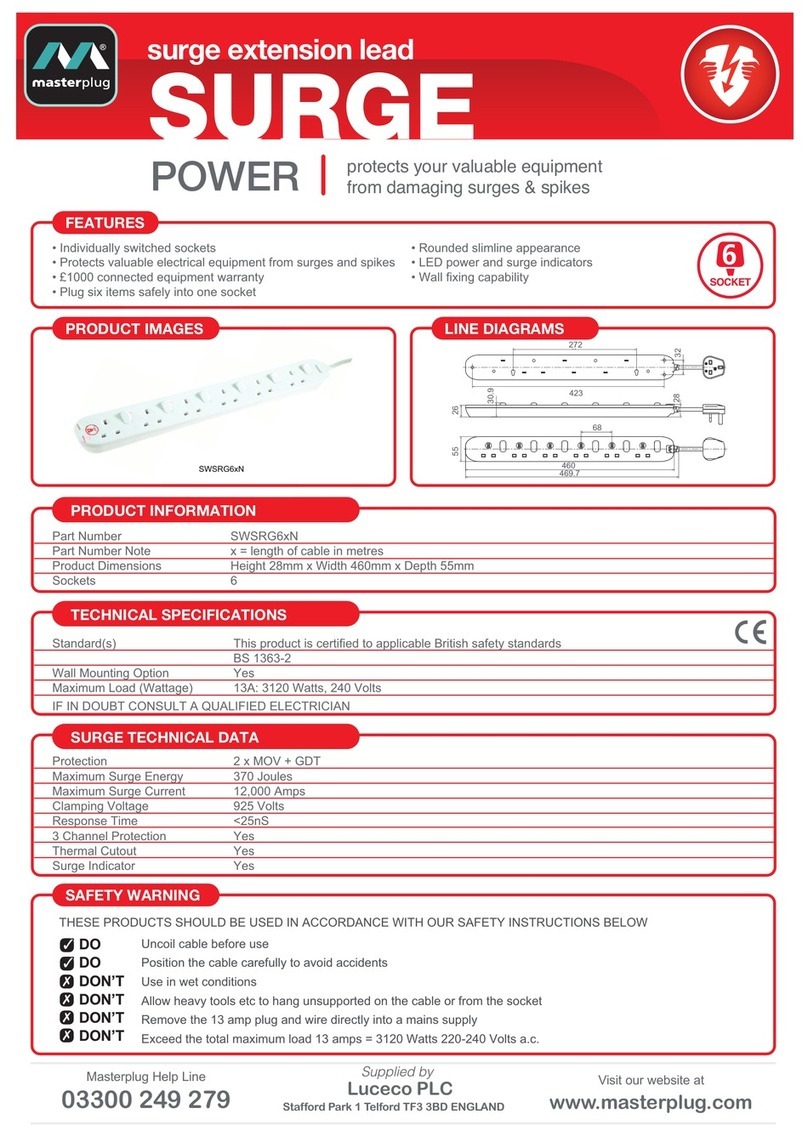 Masterplug SWSRG6 N Series quick start guide