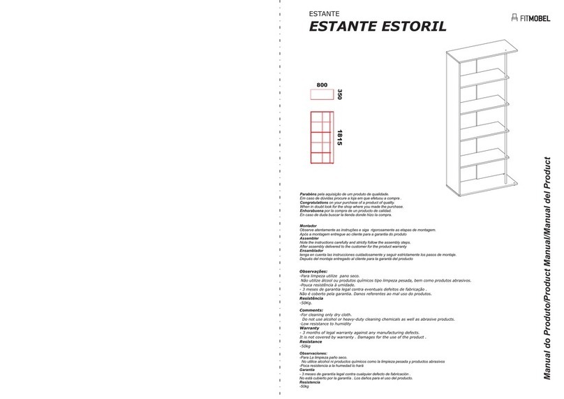 FITMOBEL ESTORIL User manual FITMOBEL ESTORIL User manual