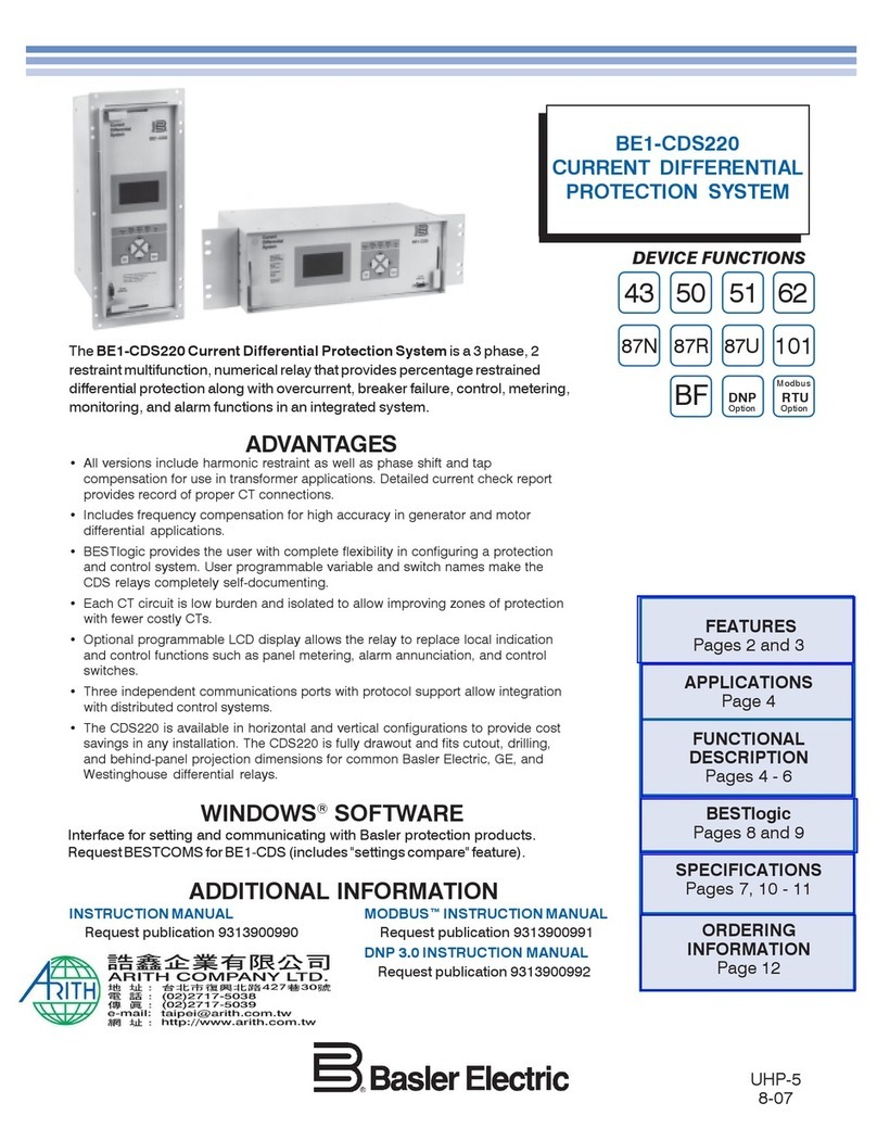 Basler BE1-CDS220 User manual