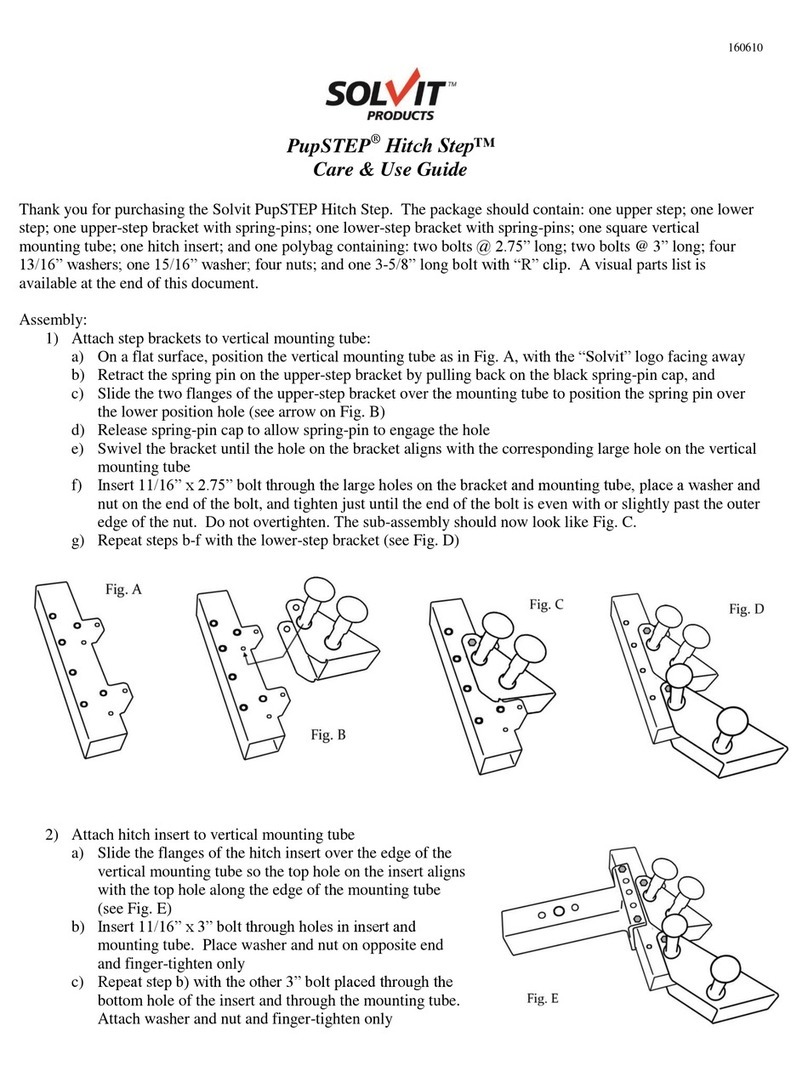 Solvit PupSTEP Hitch Step Care/use guide
