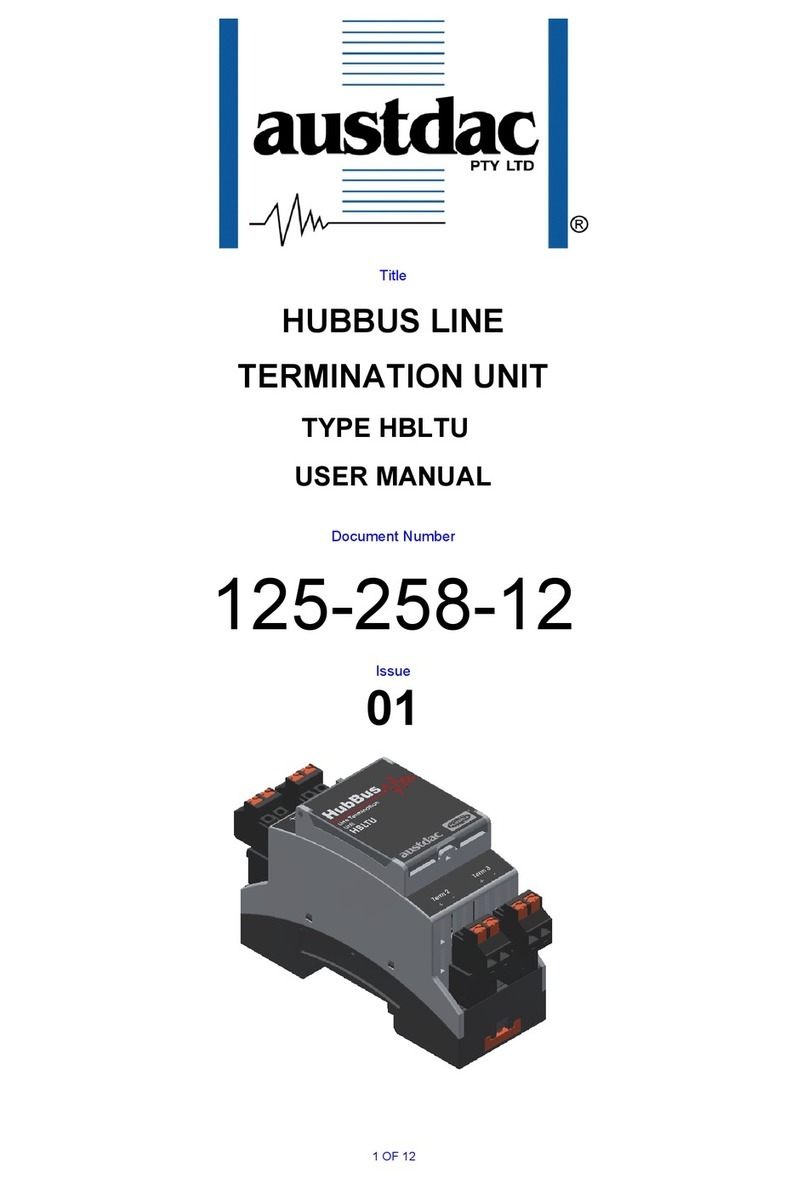 Austdac HUBBUS HBLTU user manual