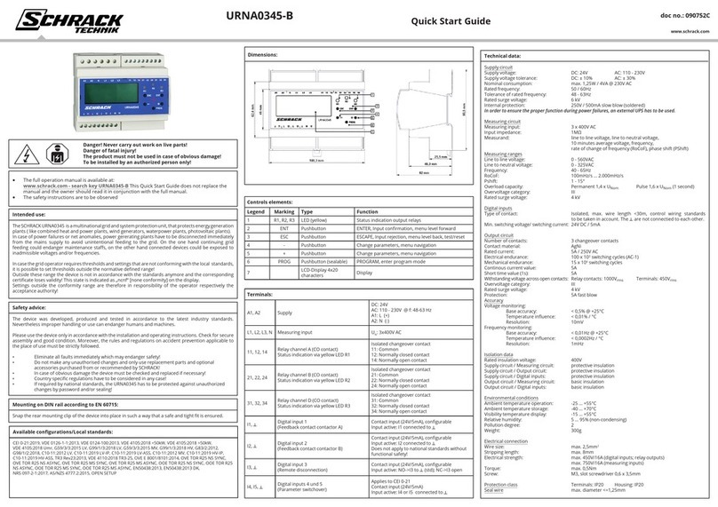 Schrack Technik URNA0345-B User manual