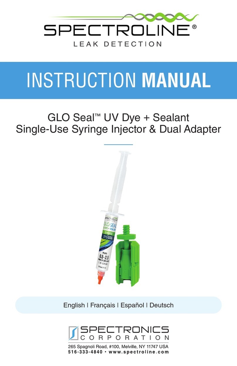Spectronics Corporation SPECTROLINE GLO Seal UV Dye + Sealant Single-Use Syringe Injector & Dual... instruction manual