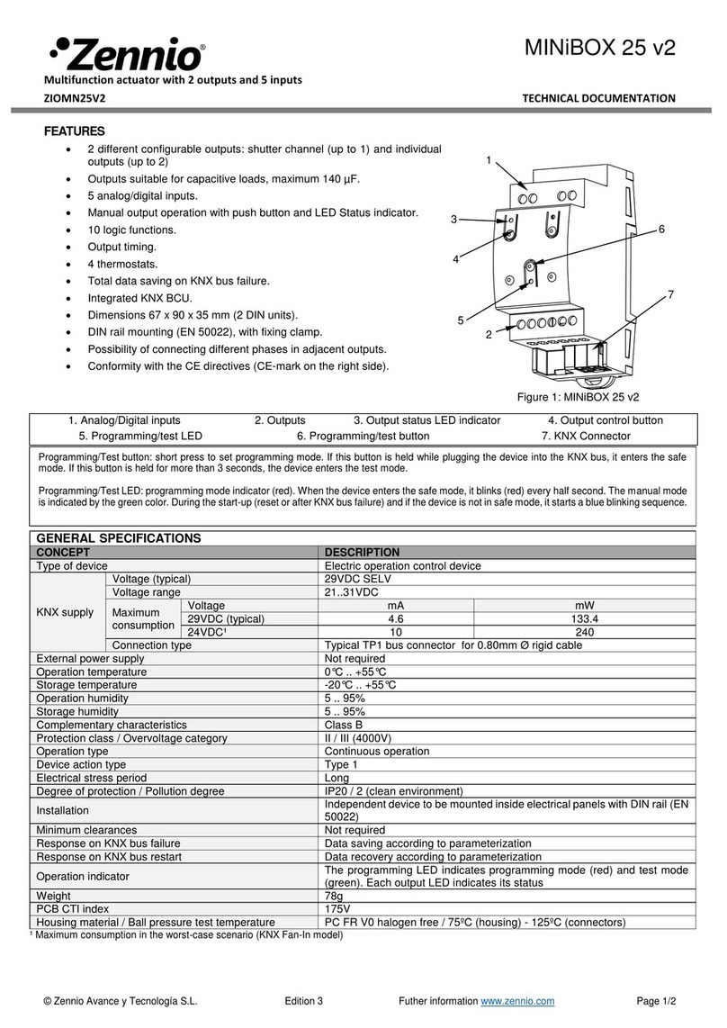 Zennio MINiBOX 25v2 manual